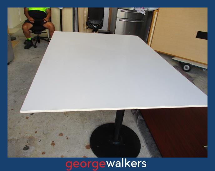 SM2 - White Boardroom Table - George Walkers Office Furniture Megastore