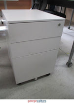3-Drawer Mobile Cabinet White