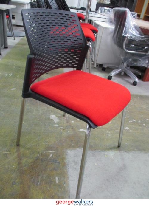 PR1901 - Red Reception Chairs - George Walkers Office Furniture Megastore