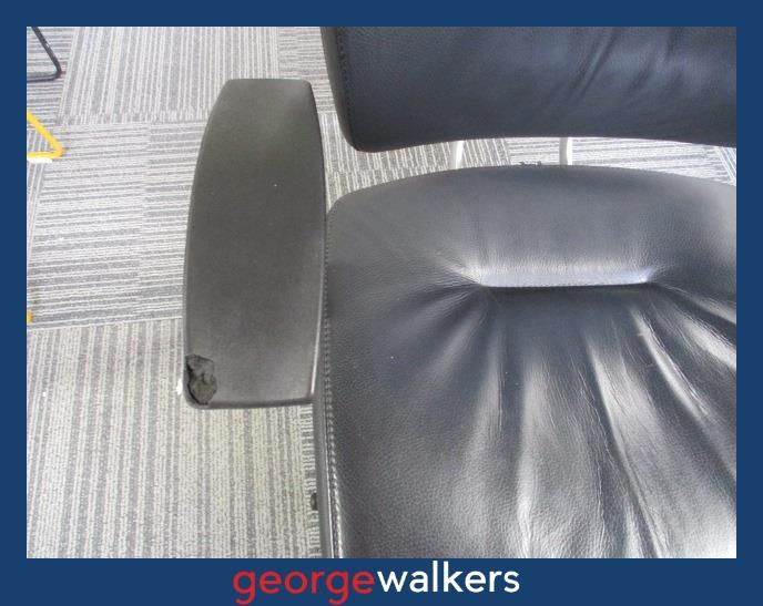 PR6326 Black Sitland Spirit Executive Office Chair - damaged armrest - George Walkers Office Furniture Megastore