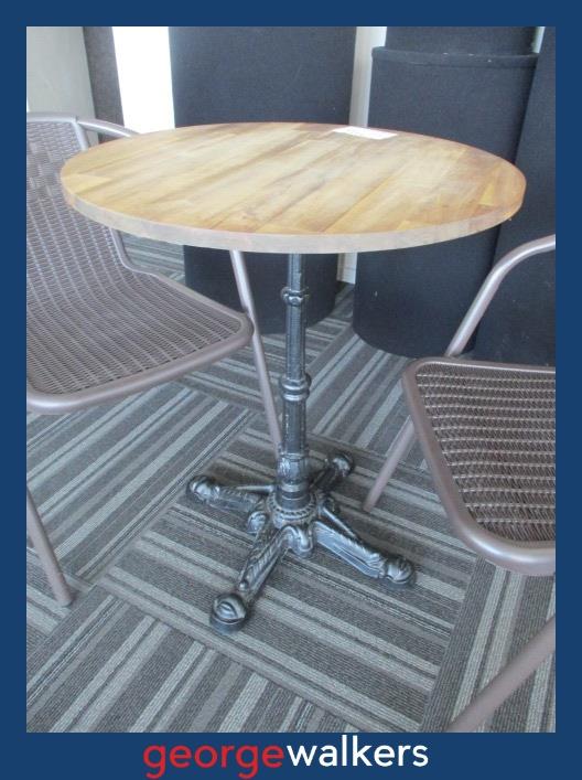 PR6514 Timber Cafe Table and 2 Cafe Chairs - George Walkers Office Furniture Megastore