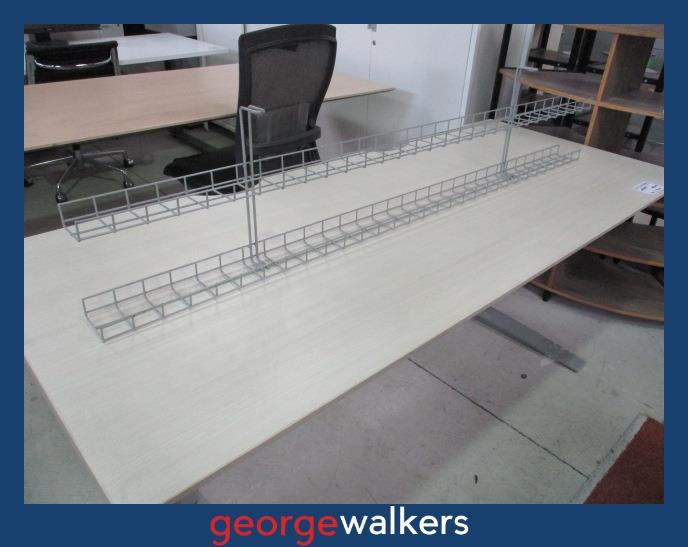 PR6033 Grey Wire Double Cable Trays - George Walkers Office Furniture Megastore