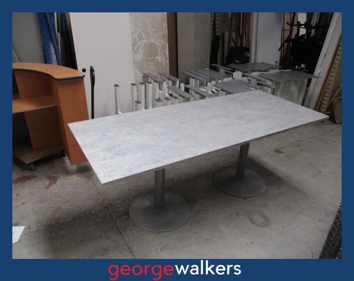 PR6571 Concrete Pattern Bar Leaner Height Meeting Table