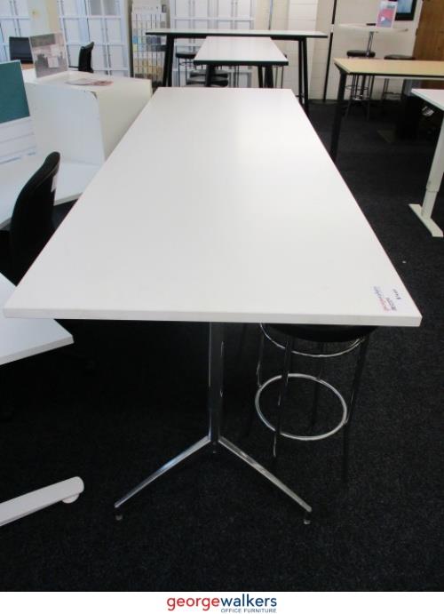 PR5550 - White Bar Leaner Height Meeting Table - George Walkers Office Furniture Megastore
