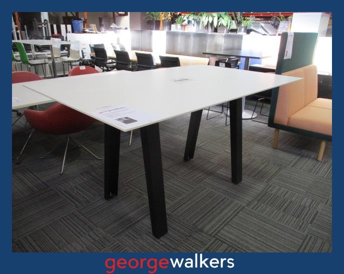 BAR LEANER – HARROWS - MEETING TABLE – 2000MM - WHITE – PR6857 - George Walkers Office Furniture Megastore