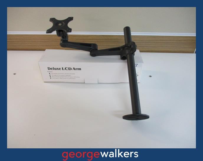 AB017 - Black Single Monitor Arm - George Walkers Office Furniture Megastore