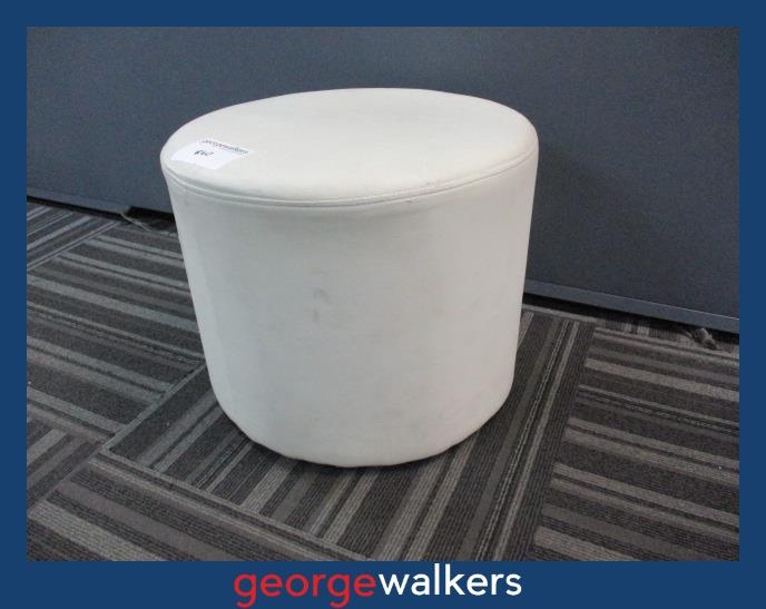 PR5959 White Ottoman - George Walkers Office Furniture Megastore