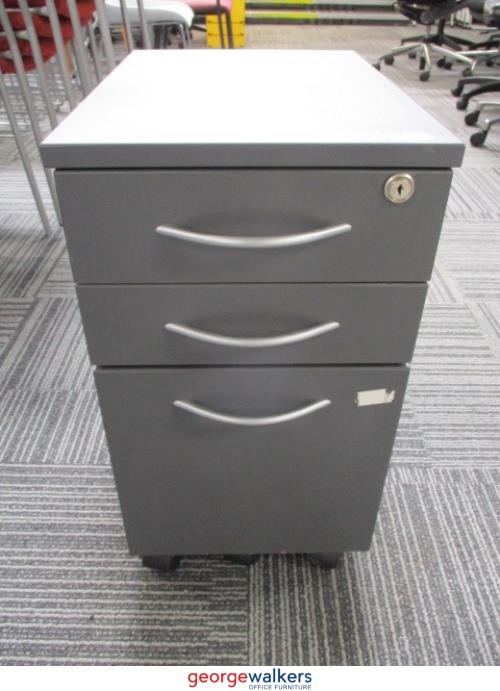 PR5491 Grey Slimline Mobile Drawer Walkers Office Furniture