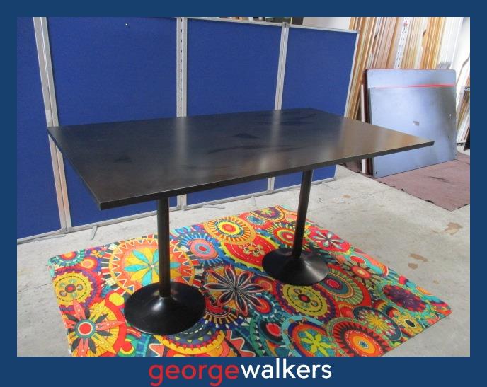 PR6205 Black High Meeting Table - George Walkers Office Furniture Megastore