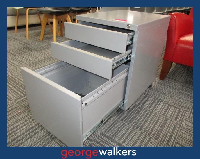 PR6051 Grey 3-Drawer Mobile Unit - SALE - George Walkers Office Furniture Megastore