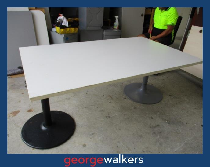 SM9 - White Meeting Table - George Walkers Office Furniture Megastore
