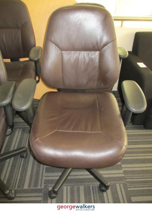 PR5406 - Chocolate Leather Buro Persona Office Chair - George Walkers Office Furniture Megastore