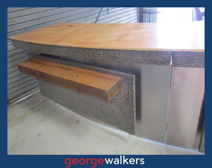 PR6519 Concrete 4M Reception Counter - George Walkers Office Furniture Megastore