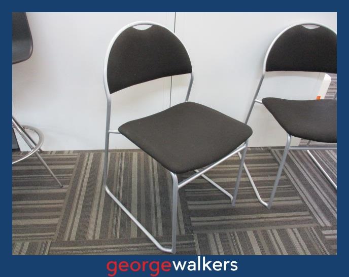 PR6328 Black Stackable Reception Chair - George Walkers Office Furniture Megastore