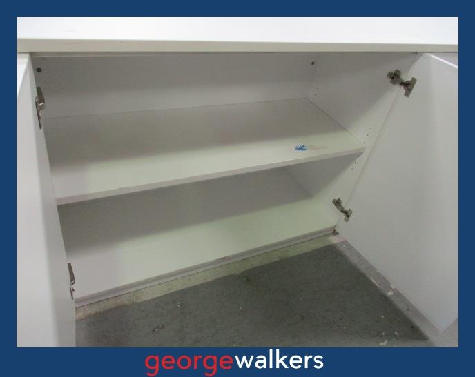 PR6383 White Credenza Storage - George Walkers Office Furniture Megastore