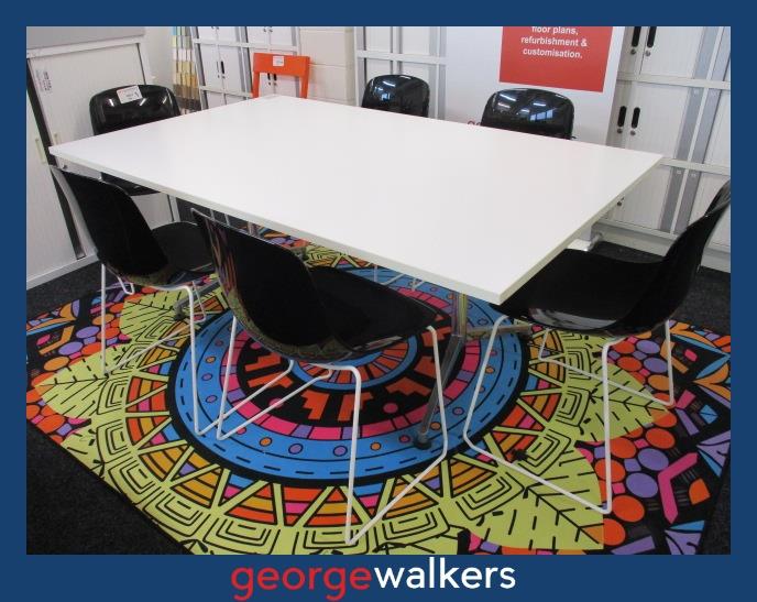 PR5687 - White Meeting Table - George Walkers Office Furniture Megastore