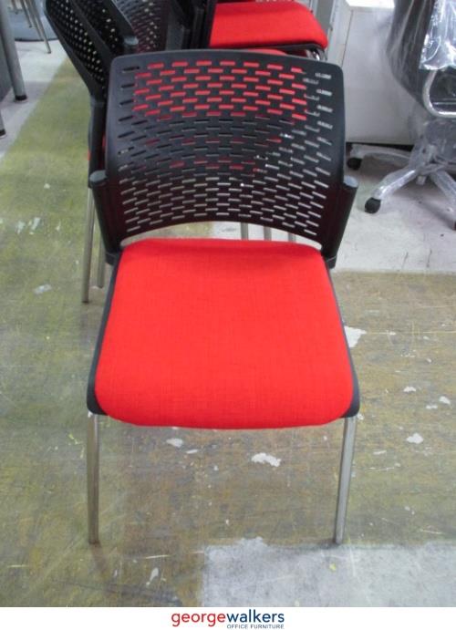 PR1901 - Red Reception Chairs - George Walkers Office Furniture Megastore