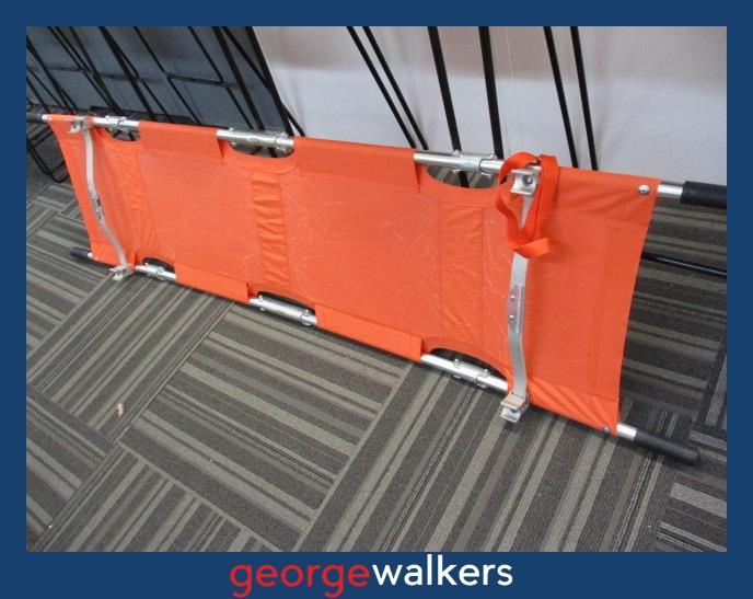 PR6061 Orange LINE2design Portable Aluminium Folding Stretcher - George Walkers Office Furniture Megastore