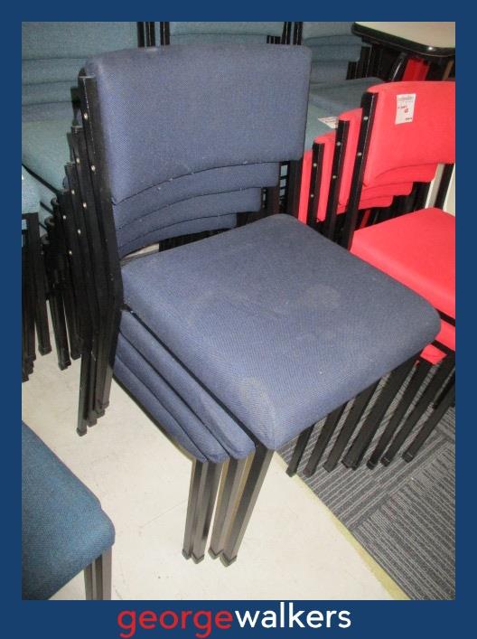 PR6373 Set of 4 Blue Reception Chairs - George Walkers Office Furniture Megastore