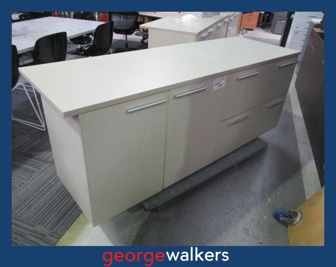 PR6605 Silver Strata Melteca Custom Credenza Storage