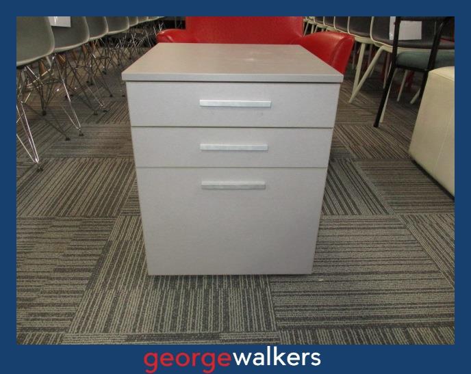 PR6052 Grey/Silver Melteca Mobile Unit - George Walkers Office Furniture Megastore