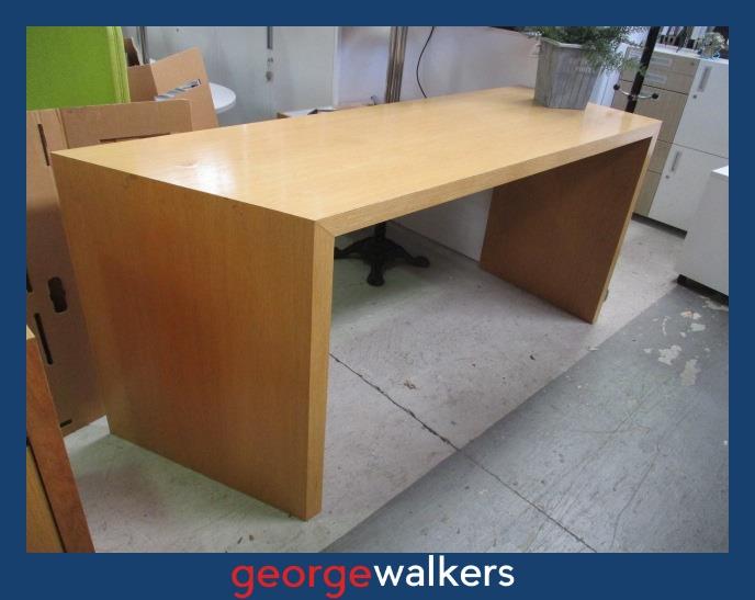 PR5877 Oak Woodgrain Veneer Reception Counter - George Walkers Office Furniture Megastore
