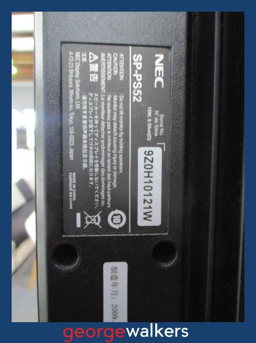 PR5962 Black NEC 55" Commercial Screen on Media Stand - George Walkers Office Furniture Megastore