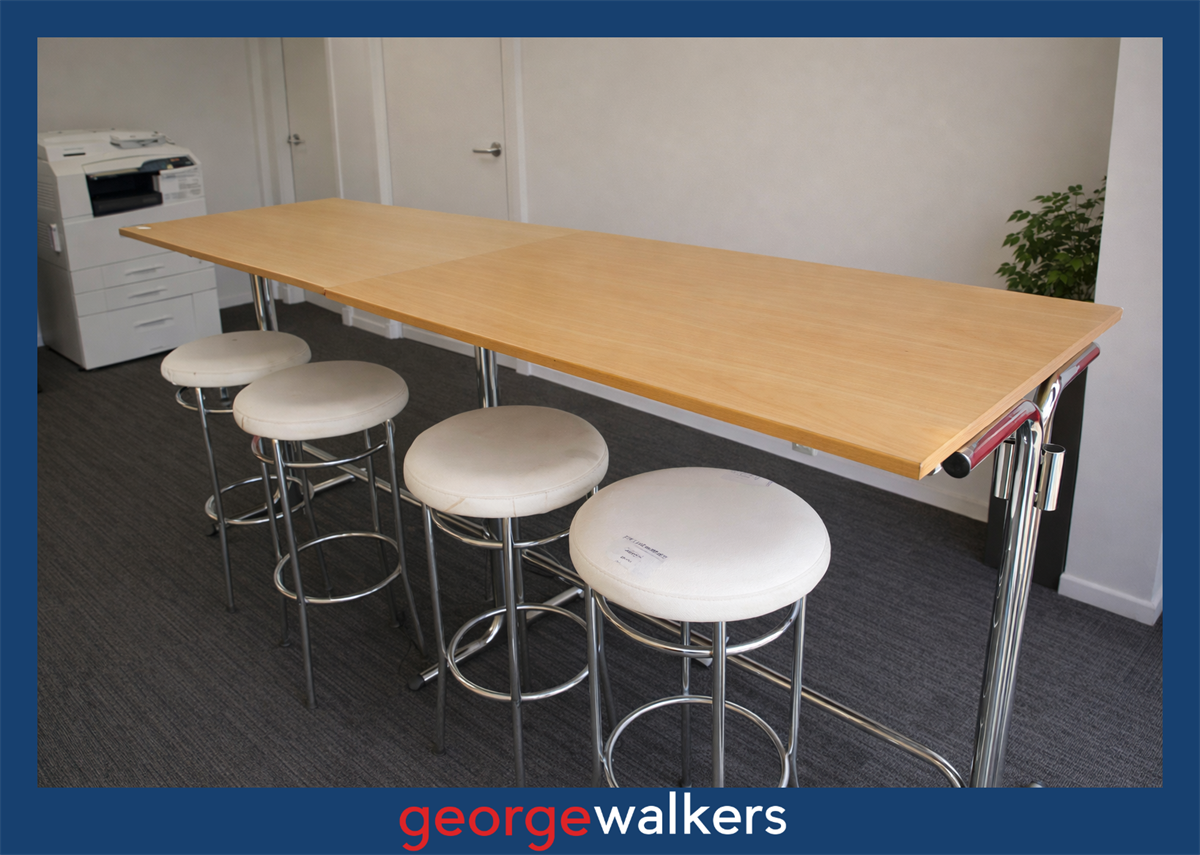 PR6183 Tawa Melteca Bar Leaner Height Meeting Room Table - George Walkers Office Furniture Megastore