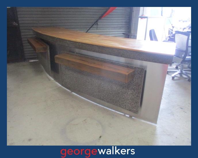 PR6519 Concrete 4M Reception Counter - George Walkers Office Furniture Megastore