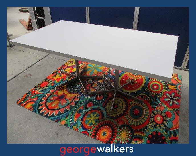 PR6200 White Melteca Meeting Table - George Walkers Office Furniture Megastore