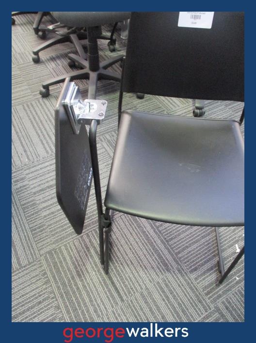 PR6751 Black ENEA Folding Tablet Arm - George Walkers Office Furniture Megastore