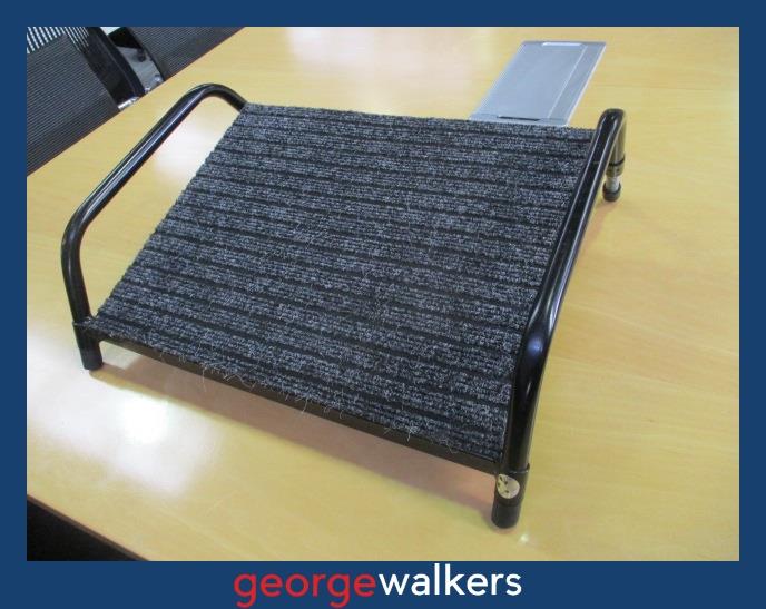 VL99 Black Large Flute Footrest - George Walkers Office Furniture Megastore