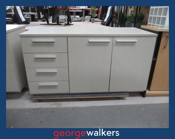 PR6603 Silver Strata Melteca Custom Credenza Storage