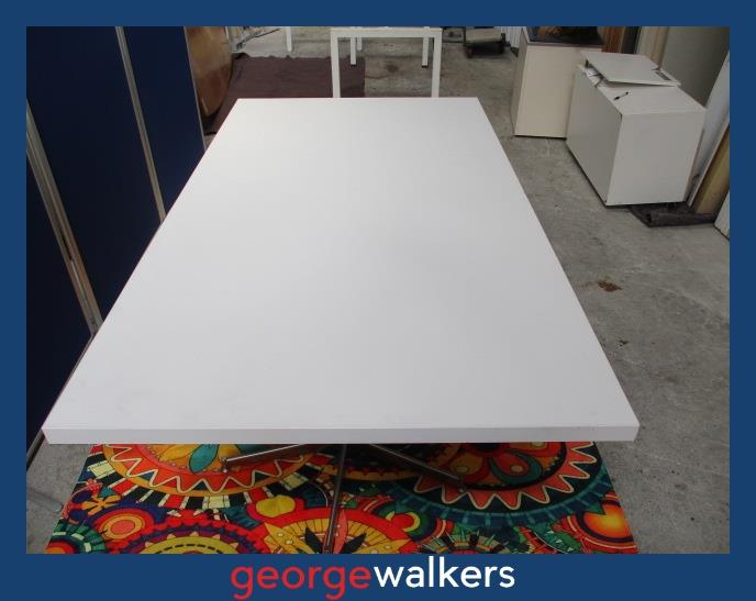 PR6200 White Melteca Meeting Table - George Walkers Office Furniture Megastore