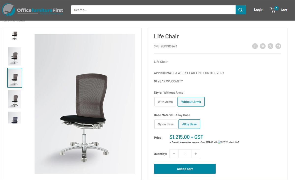 PR5651A - Formway Life Chair – SALE PRICE - George Walkers Office Furniture Megastore