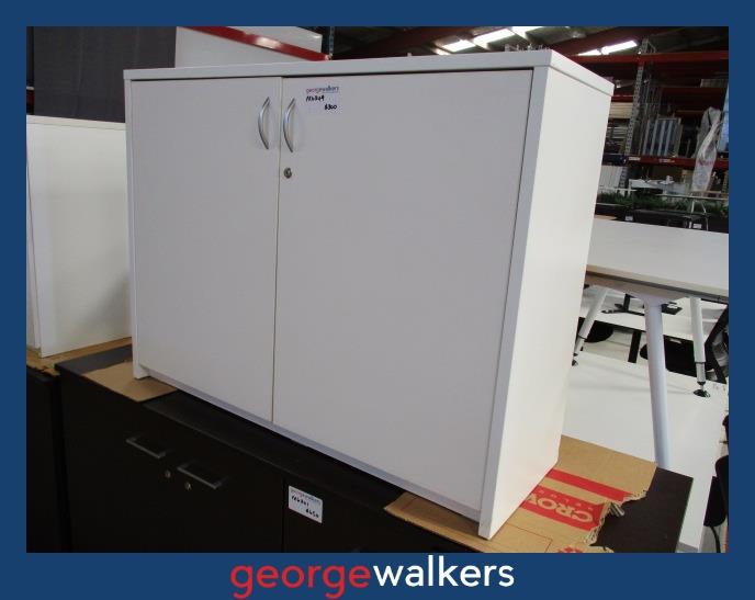 PR6349 White 2 Door Storage Cupboard - George Walkers Office Furniture Megastore
