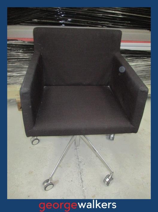 VL40 Upholstered Meeting Chair on Castors - George Walkers Office Furniture Megastore