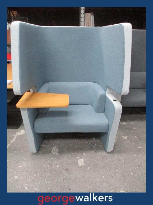 PR6657 Blue Vidak Chat Acoustic Workspace Chair - George Walkers Office Furniture Megastore