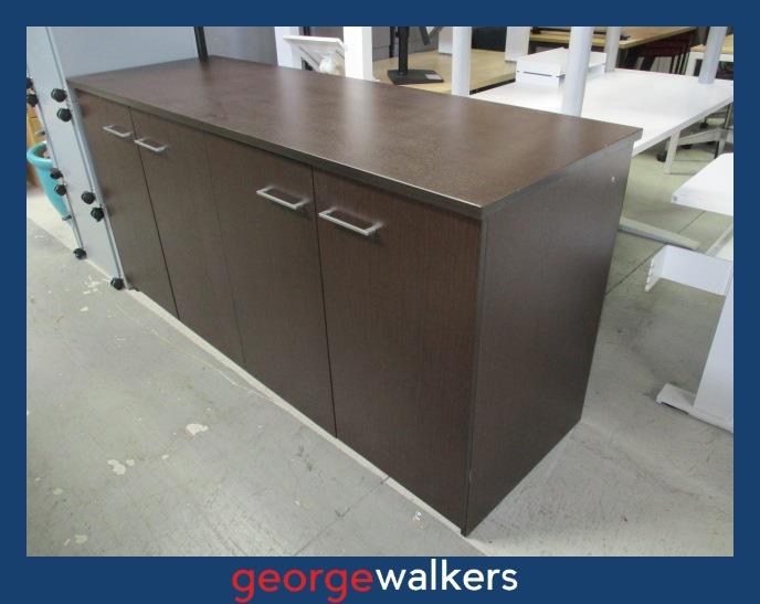 PR6331 Chocolate Woodgrain Melteca Boardroom Credenza - George Walkers Office Furniture Megastore