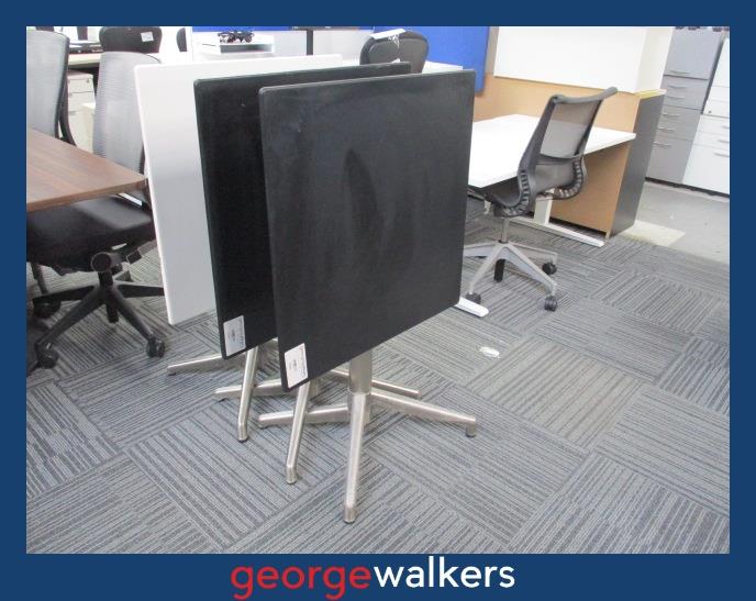 PR6008 Rio Folding Cafe Table - White or Black Top - George Walkers Office Furniture Megastore