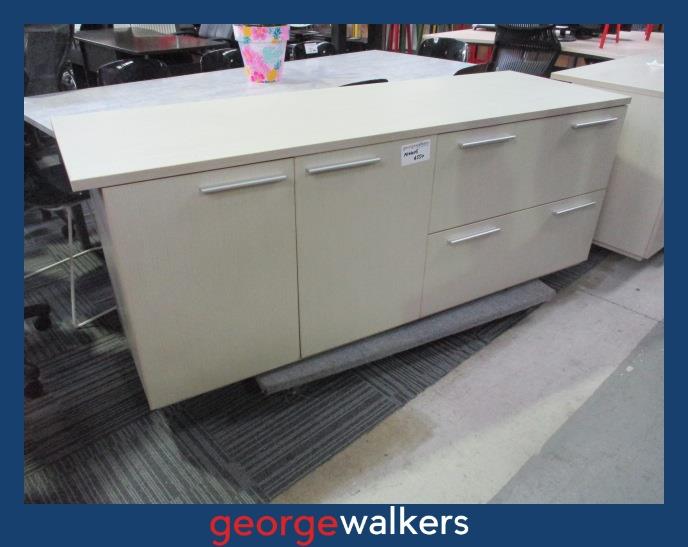 PR6605 Silver Strata Melteca Custom Credenza Storage