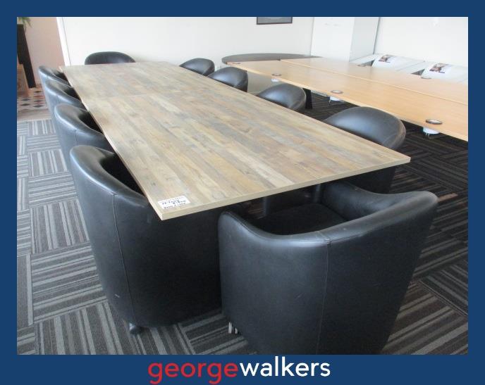 Boardroom table – Large meeting table – 3.66m – Salvaged plank – PR7022