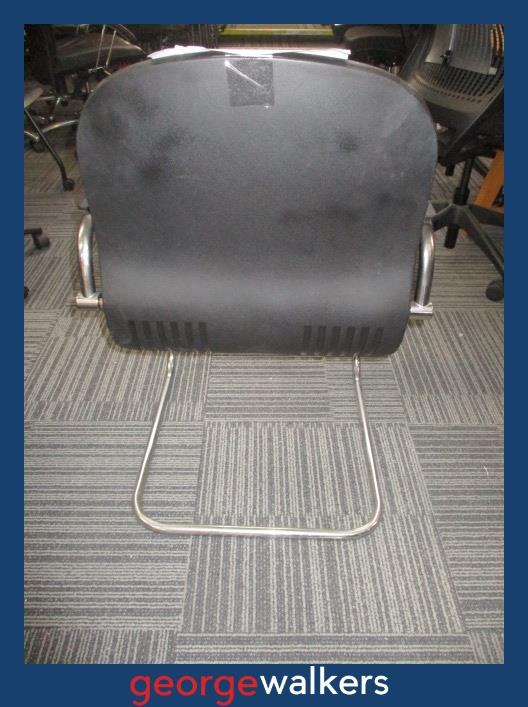 PR6736 Black Leather Commercial Visitor Chair - George Walkers Office Furniture Megastore