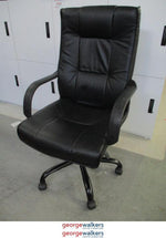 500mm Boardroom Chair PU Leather Black