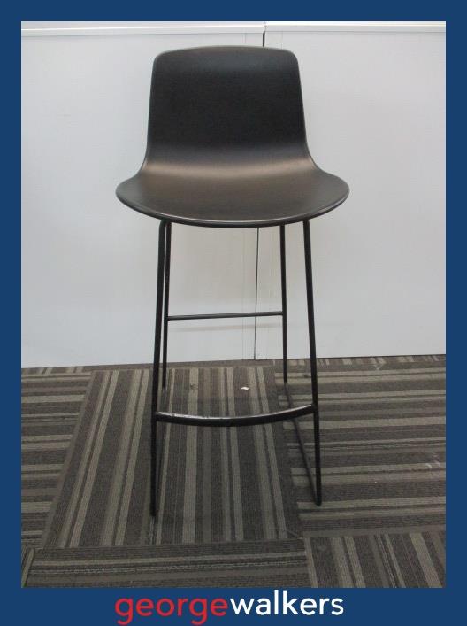PR6300  Black UFL Barstool - Award Winning Enea Lotus Design - Original RRP $700 - George Walkers Office Furniture Megastore
