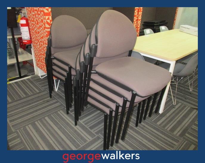 PR6256 Brown Corporate Express Reception Chair - George Walkers Office Furniture Megastore
