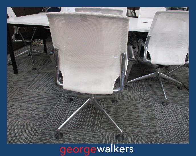 PR6388 White/Black Vitra Meda Boardroom Chair - George Walkers Office Furniture Megastore