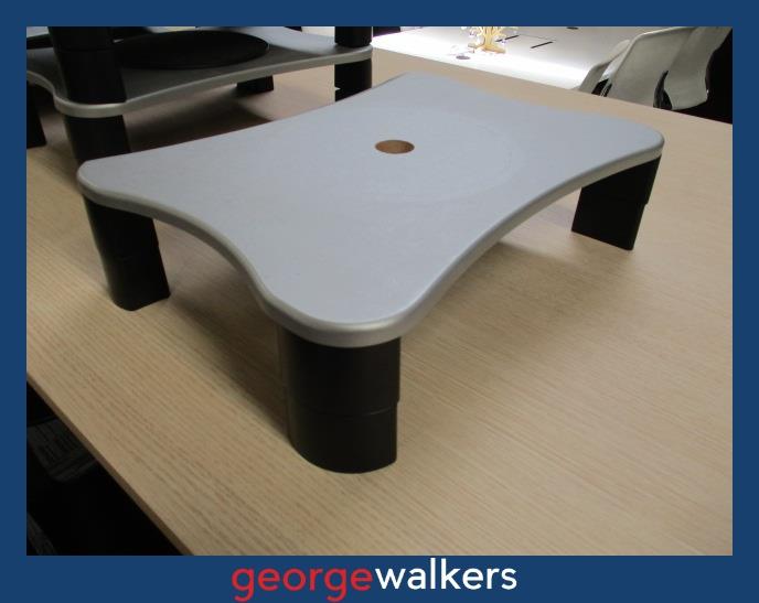 PR6404 Grey Monitor Stand - George Walkers Office Furniture Megastore