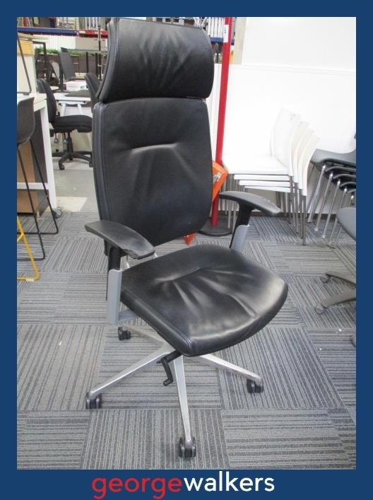 PR6326 Black Sitland Spirit Executive Office Chair - damaged armrest - George Walkers Office Furniture Megastore