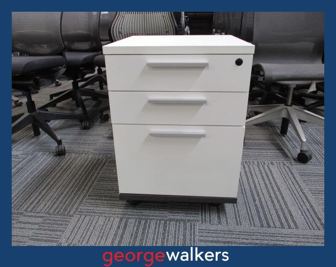 PR6301 Grey 3 Drawer Mobile - George Walkers Office Furniture Megastore